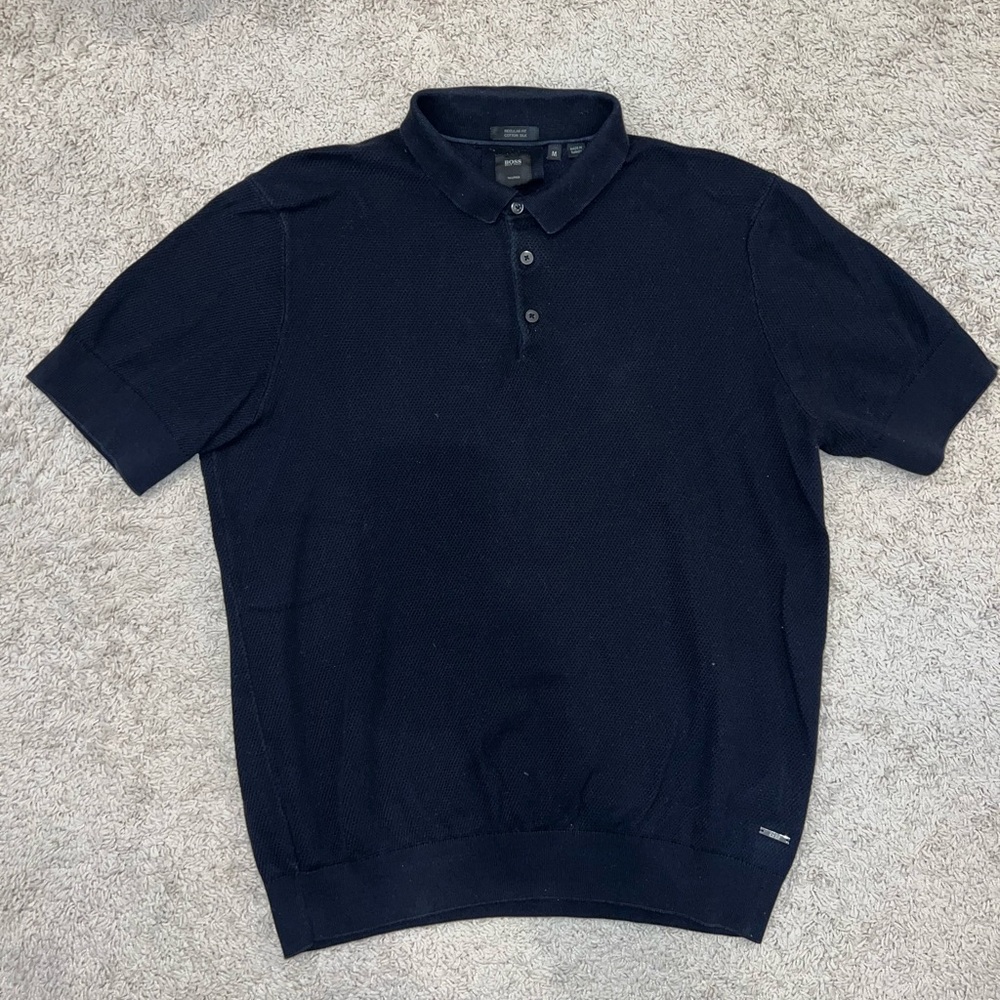 BOSS Black Polo Shirt Classic Knit Design